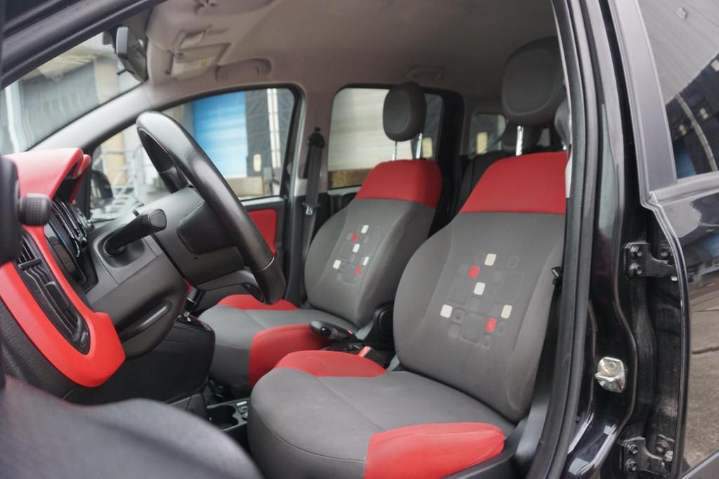 Fiat Panda 0.9 TwinAir Lounge * Automaat * Airco *, Auto's, Stof, Panda, Zwart, Origineel Nederlands