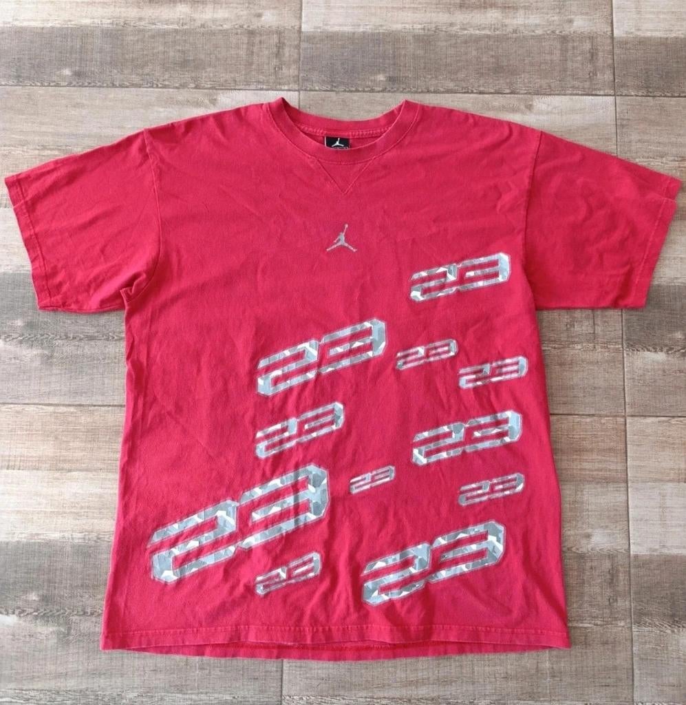 Vintage Nike Jordan Jumpman shirt maat L rood, Maat 52/54 (L), Ophalen of Verzenden, Zo goed als nieuw, Nike Air Jordan