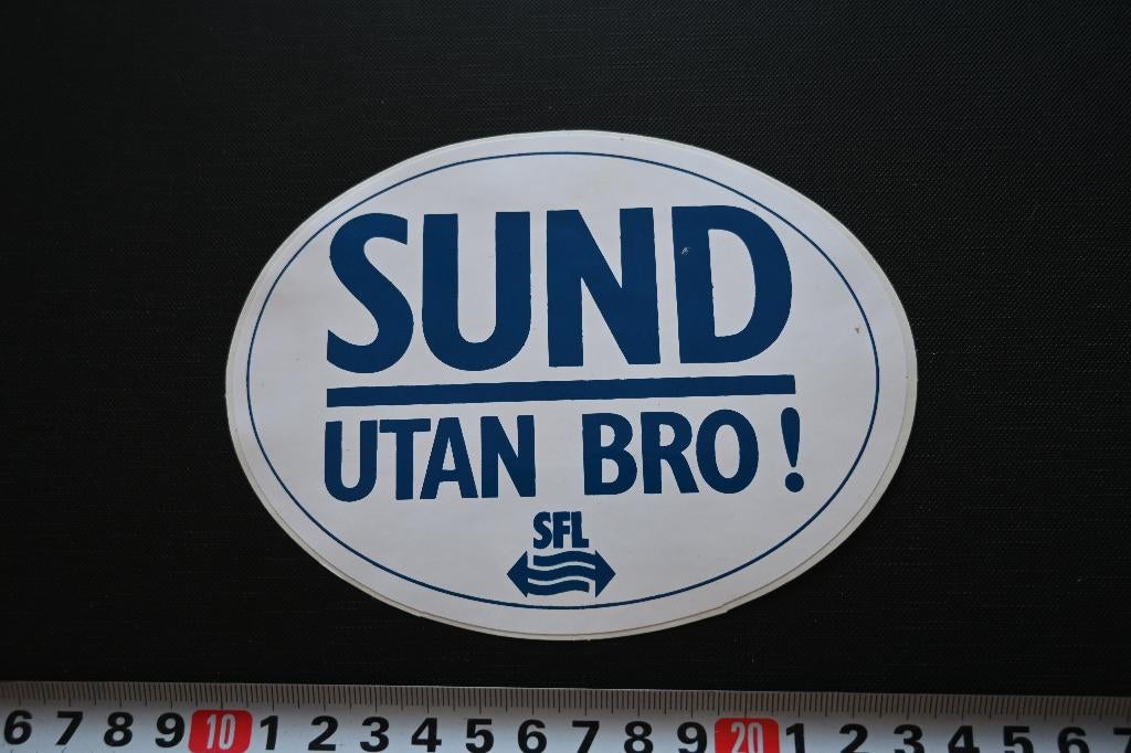 sticker SFL scandinavian ferry lines sund utan bro!, Ophalen, Zo goed als nieuw