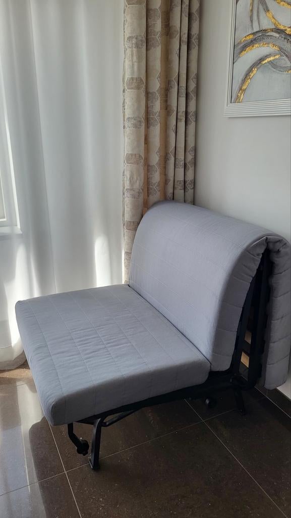 Ikea LYCKSELE HAVET slaapfauteuil - comfortabel en wasbaar, Huis en Inrichting, Slaapkamer | Slaapbanken, Ophalen, Gebruikt, Eenpersoons