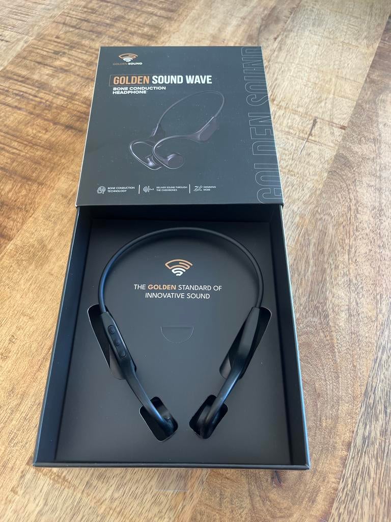 Golden Sound Wave Bone Conduction Koptelefoon, Audio, Tv en Foto, Koptelefoons, Overige merken, Nieuw, Ophalen of Verzenden, Over oor (circumaural)