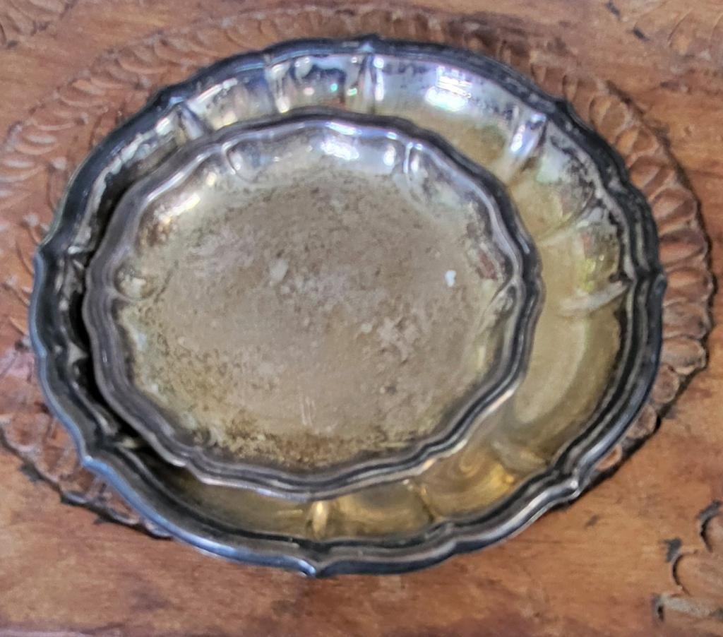 Antieke/Zilveren/Schaaltjes/Bordje/800, Ophalen of Verzenden