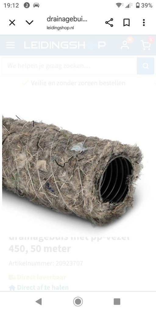 Drainage buis Pp 450 80 mm doorsnee., Ophalen of Verzenden