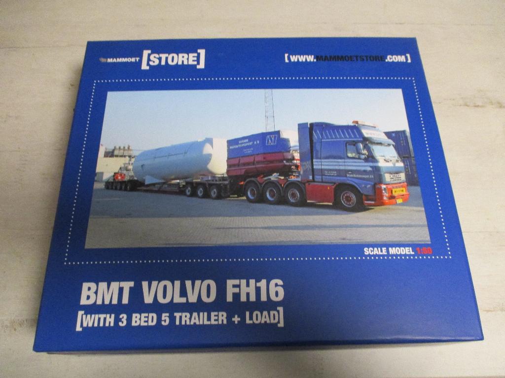 BMT Volvo FH16 met 3 bed 5 Trailer + Lading Lege verpakking, Ophalen, Zo goed als nieuw, Bus of Vrachtwagen, Tekno