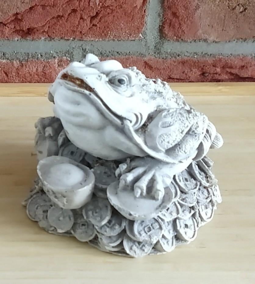 beton sculptuur 3-poot pad,  gelukspad Zen, volgnr 20, Antiek en Kunst, Ophalen of Verzenden