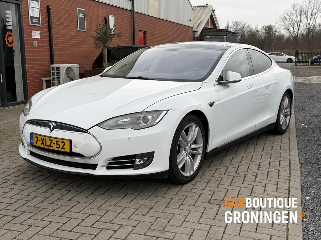Tesla Model S 85 Base | ORI-NL | LEDER | GRIJS KENTEKEN, Achterwielaandrijving, Gebruikt, 85 kWh, 367 pk