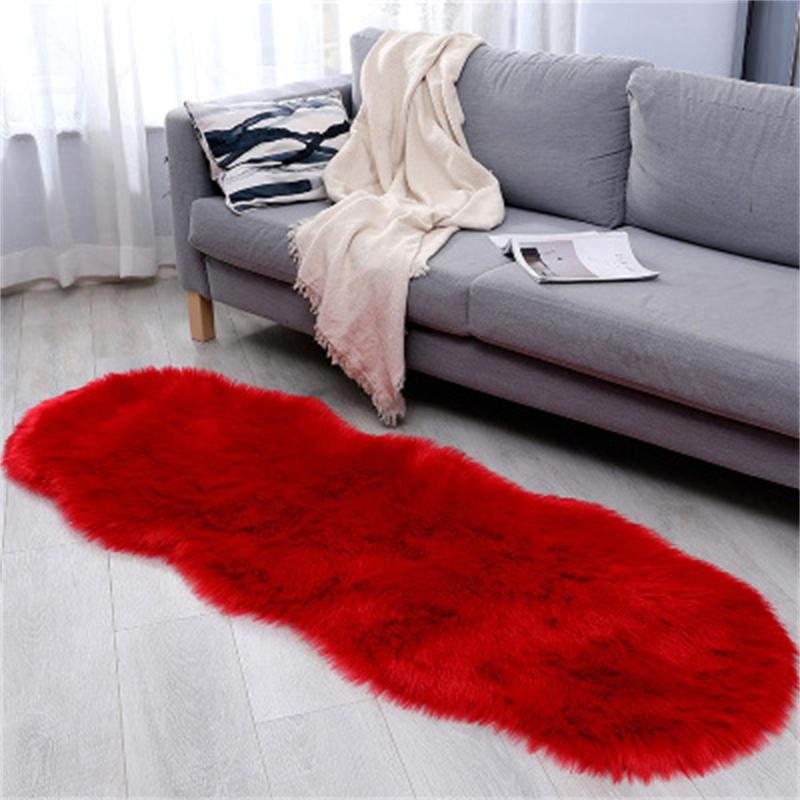 Rood Schapenvacht Vloerkleed / Hoogpolig Kleed Tapijt Schaap, Verzenden, Nieuw, 150 tot 200 cm, Rechthoekig
