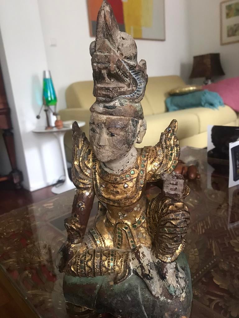 Tempelwachter Thailand 19 eeuw, Ophalen of Verzenden