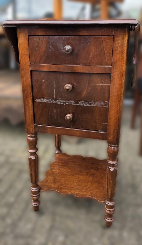 Biedermeier hangoor tafel, klaptafeltje, 1880, Antiek en Kunst, Ophalen of Verzenden