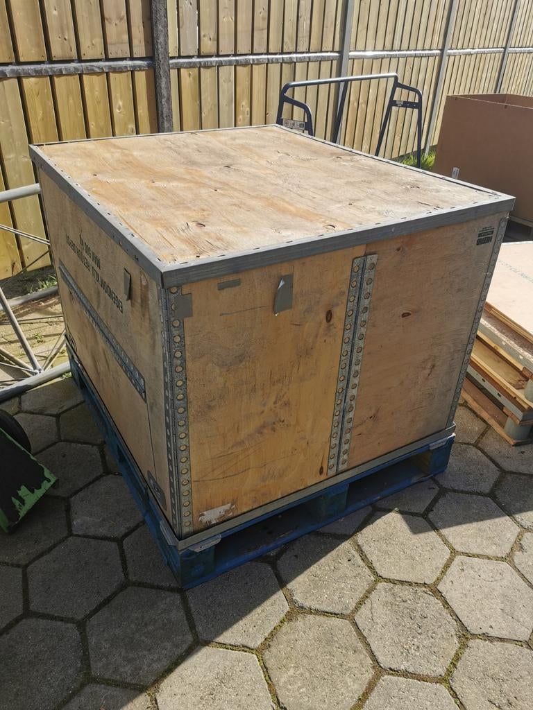 6 Vouwkratten op pallet 100x120, Ophalen, Gebruikt, 100 cm of meer, Opvouwbaar