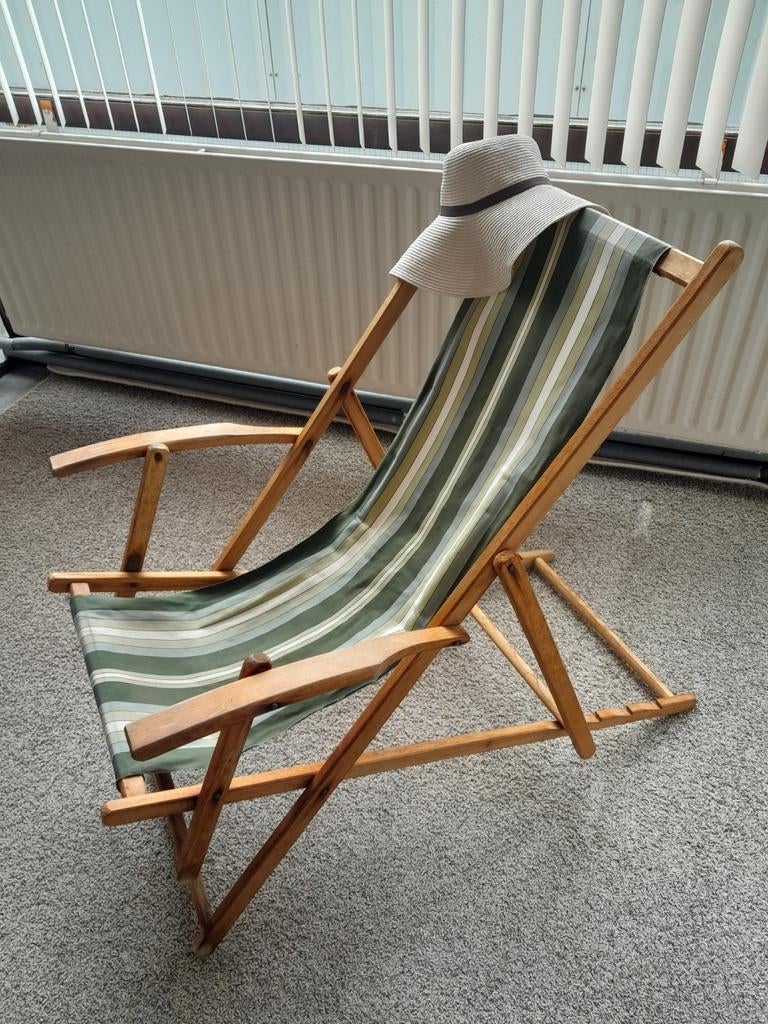 Ligstoel, Ophalen, Gebruikt, Hout