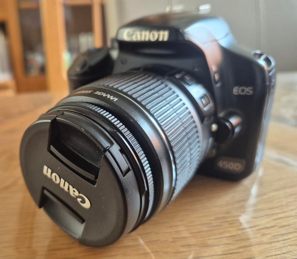 Canon EOS 450D Spiegelreflexcamera met lens, Gebruikt, Spiegelreflex, Canon, Ophalen of Verzenden