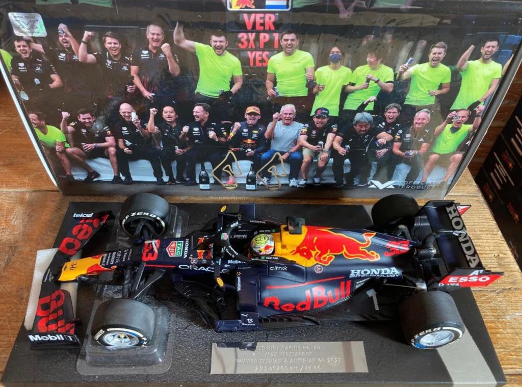 ✅ Max Verstappen editie 66 1:18 Austrian + Styrian 2021, Ophalen of Verzenden, Nieuw, Formule 1