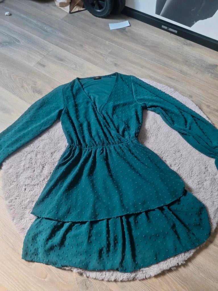 Groene jurk met lange mouwen dames maat S Seven Sisters, Seven Sisters, Ophalen of Verzenden, Zo goed als nieuw, Maat 36 (S)