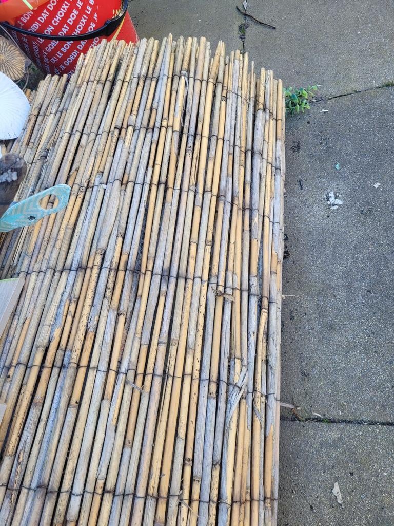 2 rietmatten van 200x600cm, Tuin en Terras, Ophalen, Hout, Minder dan 3 meter