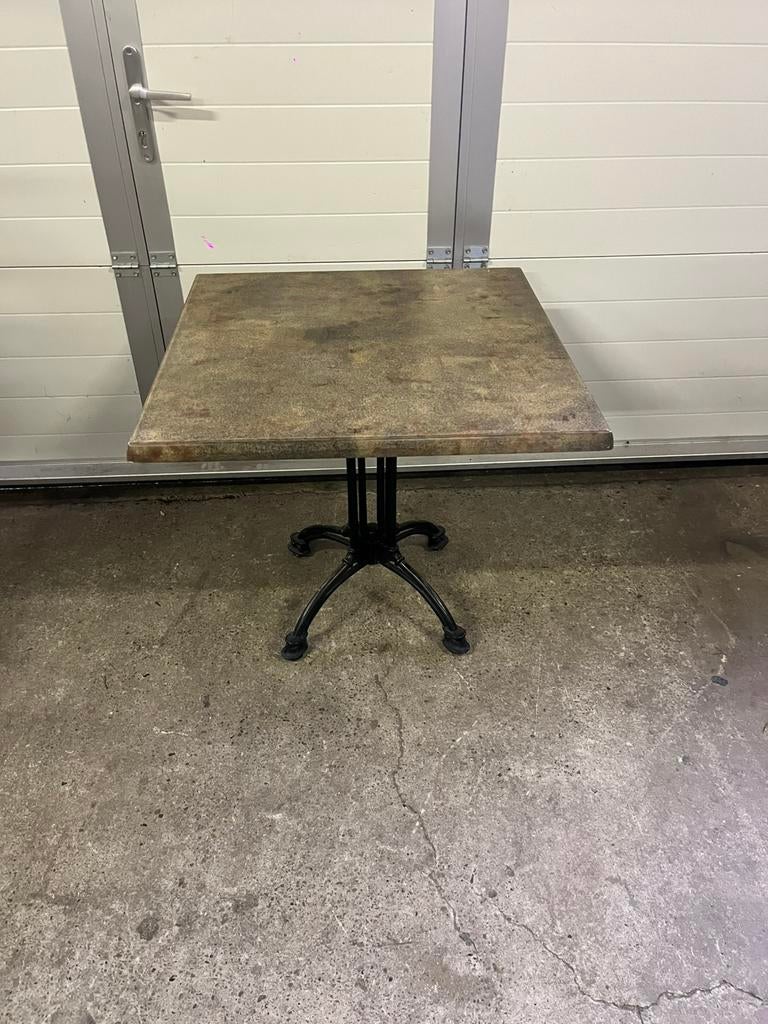 13 stuks Horeca bistro terrastafels 80x80 cm werzalit, Ophalen, Zo goed als nieuw