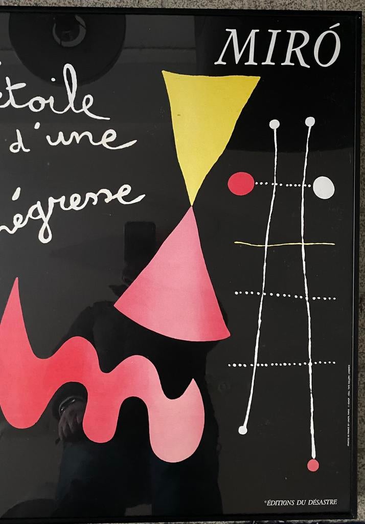 Miro art-print in aluminium lijst 60 x 80 cm, Huis en Inrichting, Ophalen, Gebruikt, Onbekend, Print