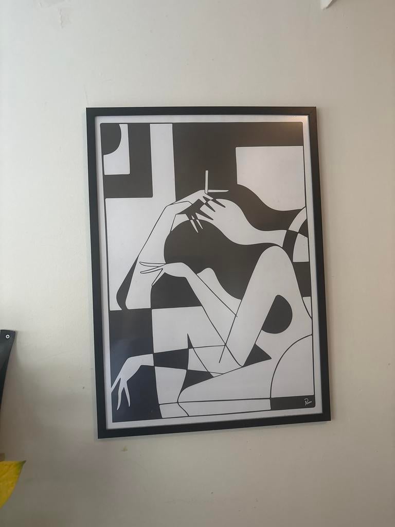 Piet Parra poster met lijst, Ophalen of Verzenden