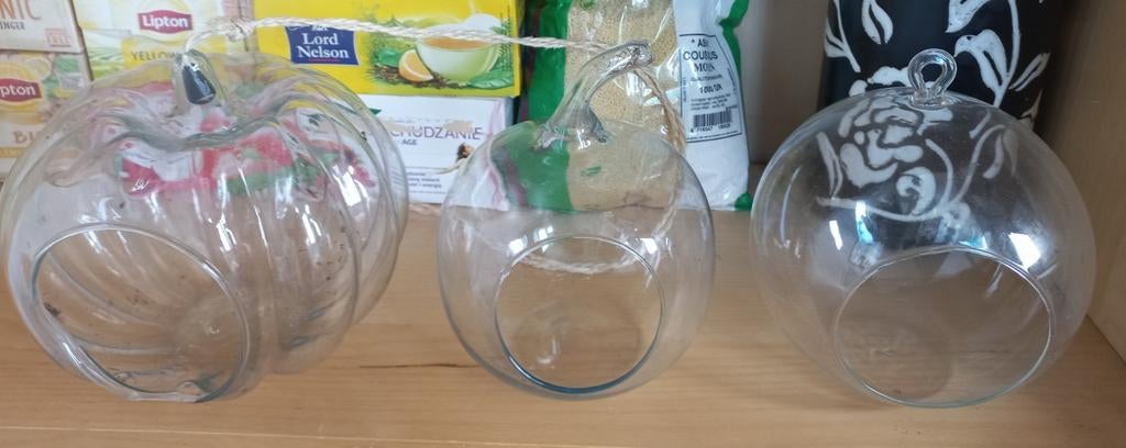 8 Glazen hang planten potjes hydroponic, Ophalen