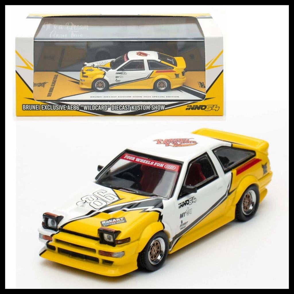 Toyota Sprinter Trueno AE86 van Inno64 1/64 Brunei, Ophalen of Verzenden, Nieuw, Auto
