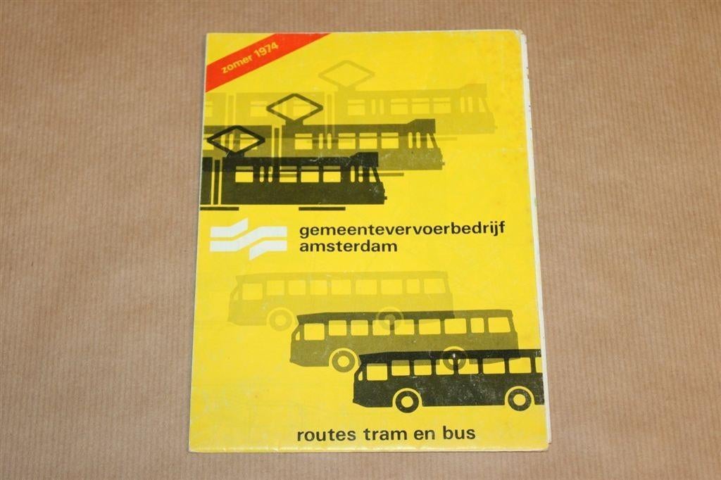 Oude dienstregeling Gemeentevervoerbedrijf A'dam 1974, Ophalen of Verzenden, Zo goed als nieuw, Tractor en Landbouw