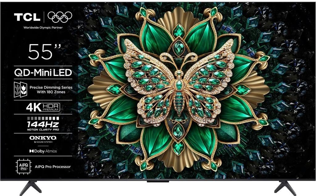 tcl 55c6k, QLED, Nieuw, 120 Hz, 100 cm of meer