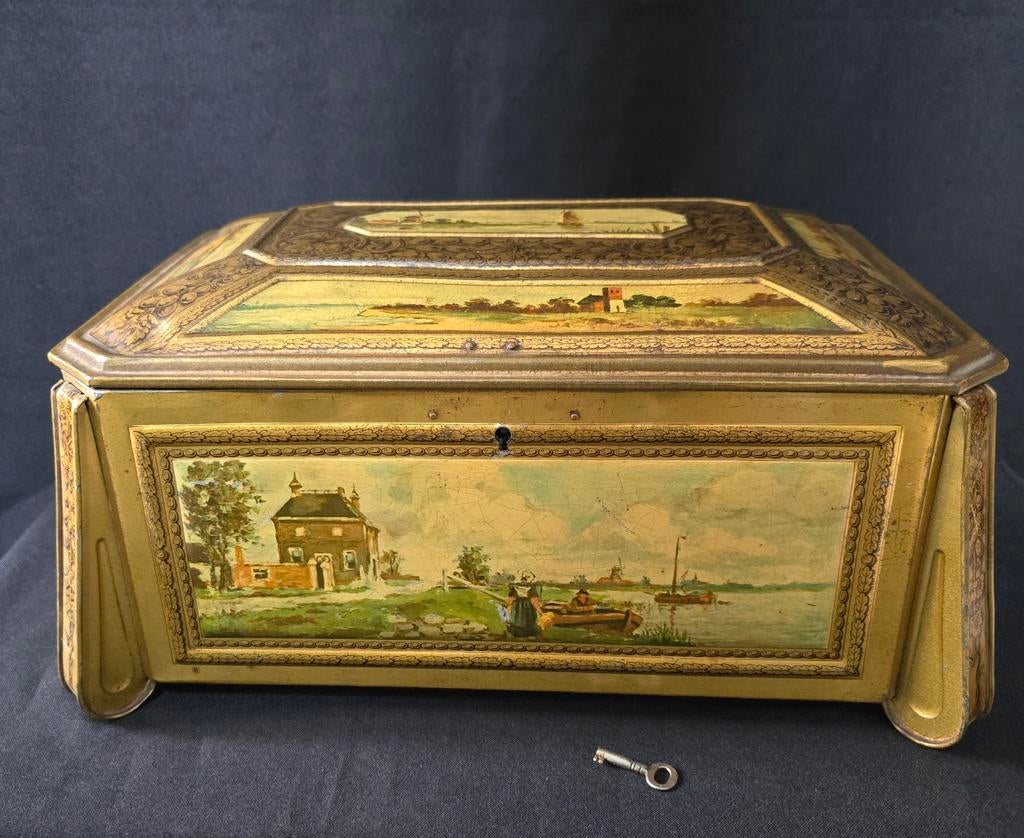 Top Oud blik, Paré (1899-1964) Den Haag,  topstaat, +sleutel, Ophalen of Verzenden, Gebruikt, Overige, Overige merken