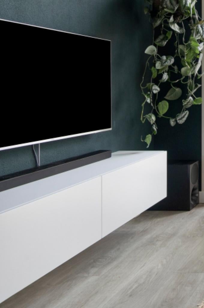 TV-meubel zwevend 160x37x35, Huis en Inrichting, Kasten | Televisiemeubels, Ophalen, Gebruikt, 150 tot 200 cm, Minder dan 100 cm