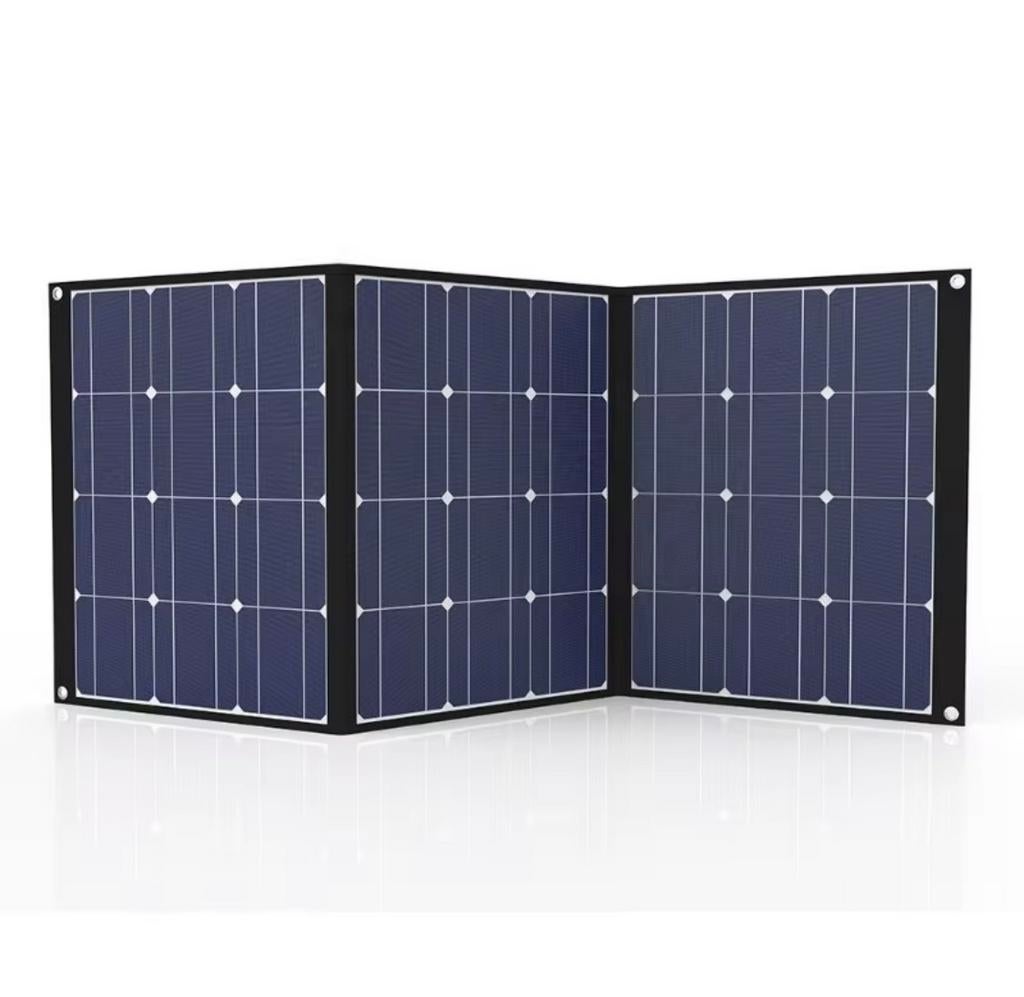 Draagbaar Zonnepaneel 100W Monokristallijn - Blauw-zwart, Caravans en Kamperen, Kampeeraccessoires, Ophalen of Verzenden, Nieuw