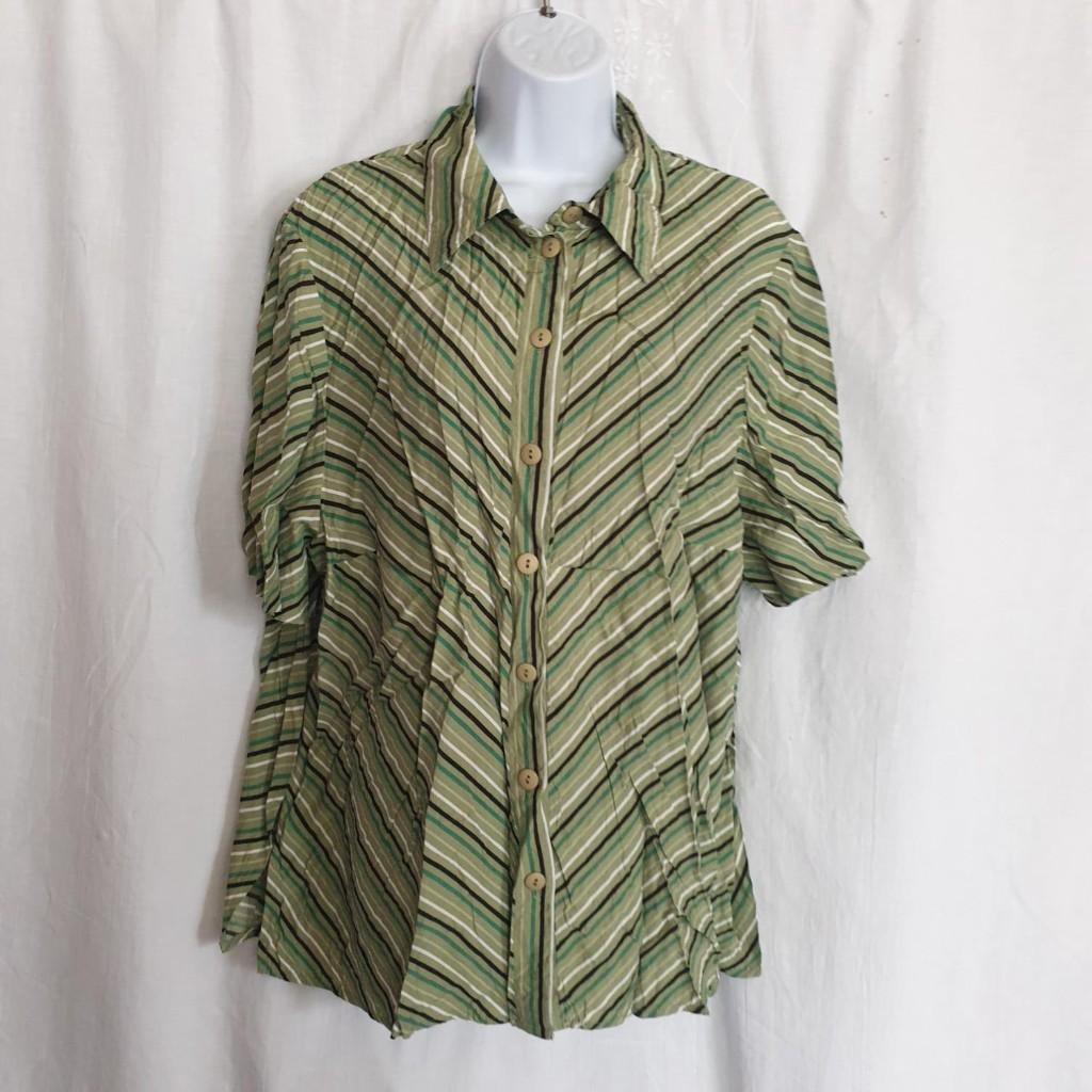 Leuke groene blouse. Mt 46. Merk Creation Atelier GL, ., Maat 46/48 (XL) of groter, Ophalen of Verzenden, Zo goed als nieuw