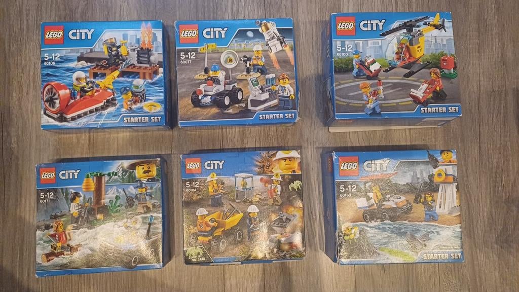 Lego city sets: 60106 / 60077 /60100 /60171 /60184 /60163 
l, Ophalen of Verzenden, Zo goed als nieuw, Complete set, Lego