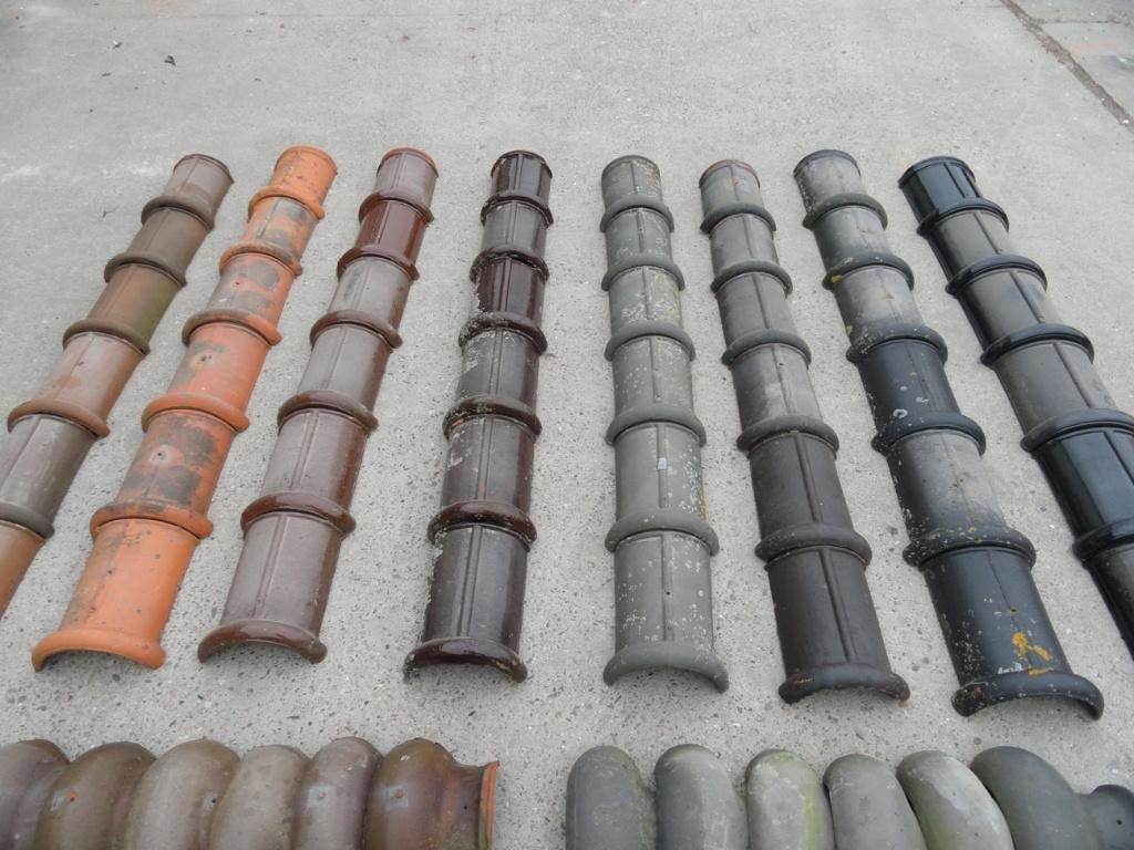 1000 stuks gebruikte nokvorst halfrond rood., Ophalen, Gebruikt, Steen of Klei, Info@walstra.nl