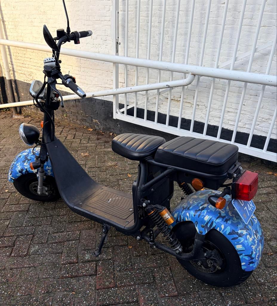 Dikke banden scooter blauw kenteken, Gebruikt, Elektrisch, Ophalen, Overige merken