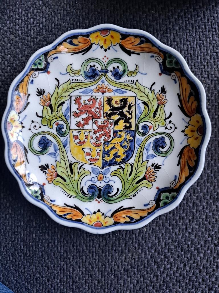 Porseleine fles delft wandbord 11 provincies  plus nl u10, Ophalen of Verzenden