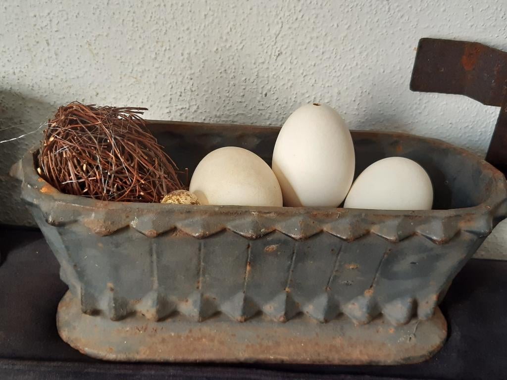 Gietijzeren(bloem)bak,jardiniere ,patina landelijke bloembak, Ophalen