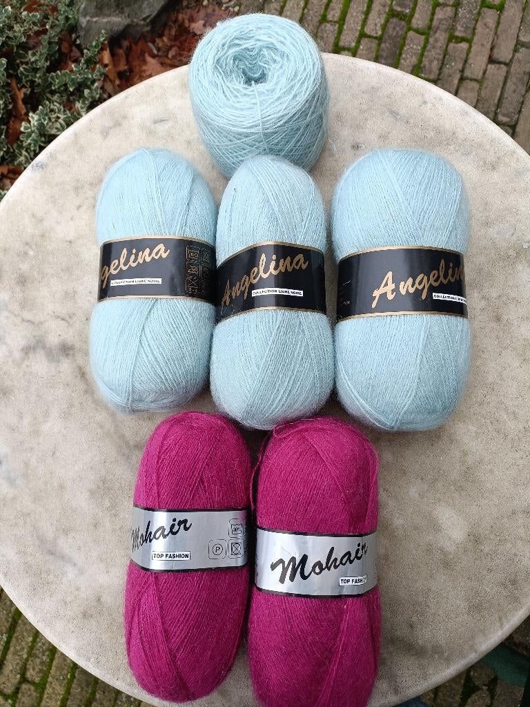 Mohair garen wol paars en blauw (KW31), Ophalen of Verzenden, Nieuw, Breien of Haken, Wol of Garen