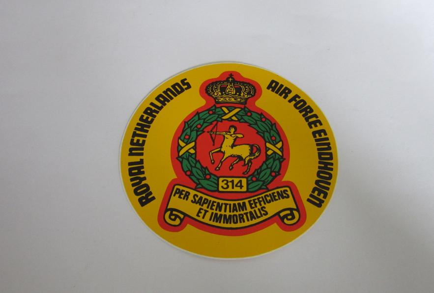 314 Squadron sticker, Verzenden, Luchtmacht, Nederland, Overige typen