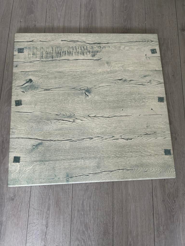 Werzalit tafelblad voor buiten 80 x 80 terras, Ophalen, Kunststof, 50 tot 100 cm, Vierkant