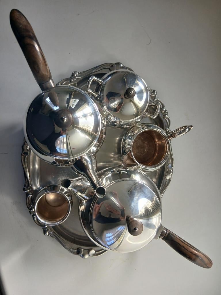 Thee service verzilverd zilver, Antiek en Kunst, Antiek | Goud en Zilver, Ophalen