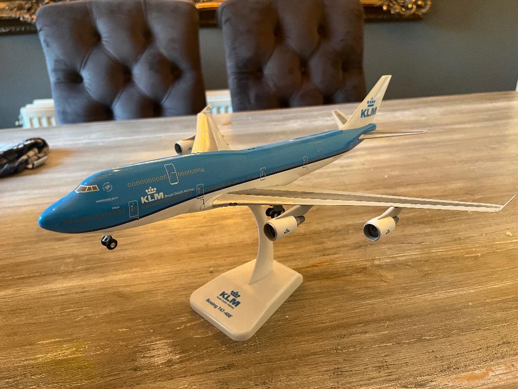 KLM Boeing 747-400 modelvliegtuig Hogan, Overige merken, 1:144 tot 1:200, Ophalen of Verzenden, Zo goed als nieuw