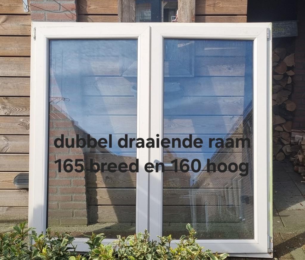 Kunstof kozijnen 3 x165 breed en 160 hoog en 1 x 66 x 160, Doe-het-zelf en Verbouw, Kozijnen en Schuifpuien, 75 tot 150 cm, Kunststof