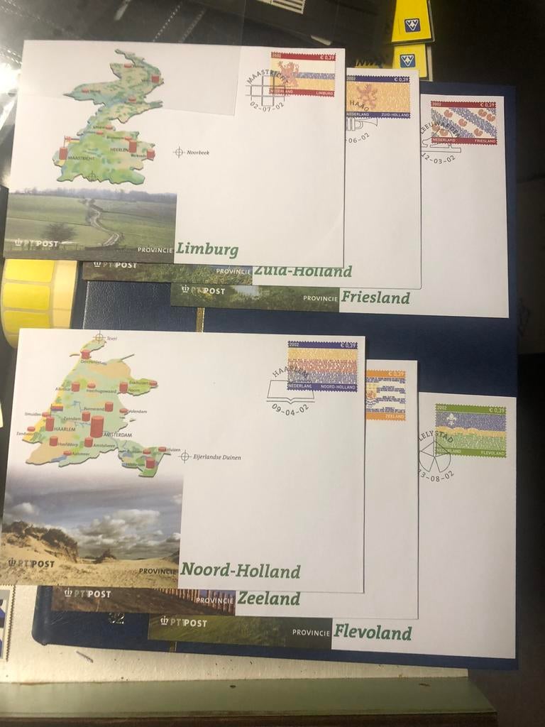 1203 Ned. 6 provincie env., Ophalen of Verzenden, Envelop