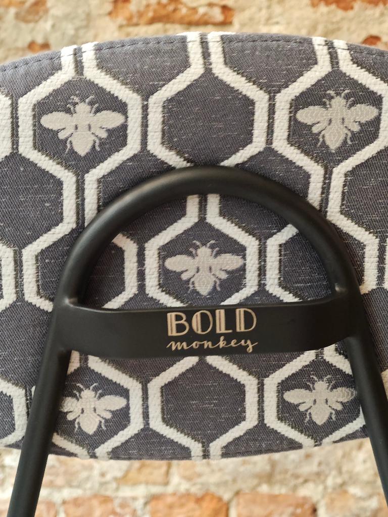 2x Bold Monkey eetkamerstoel kiss the froggy bees NIEUW, Ophalen of Verzenden, Nieuw, Stof, Twee