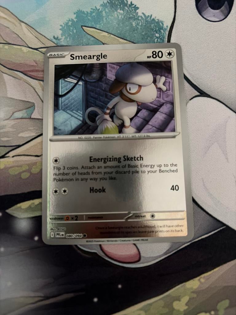Smeargle #80 Holo Pokémon Kaart, Ophalen of Verzenden, Zo goed als nieuw, Losse kaart, Foil