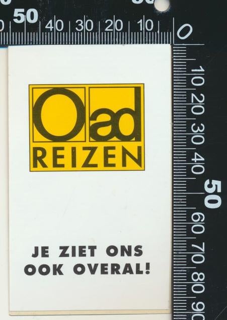 Sticker: Oad Reizen - Je ziet ons ook overal (2), Ophalen of Verzenden, Zo goed als nieuw, Bedrijf of Vereniging