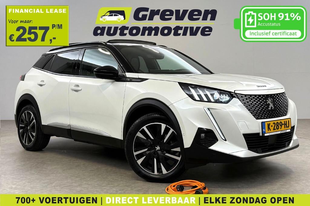 Peugeot e-2008 EV GT-Line 50 kWh | Snelladen | SOH 91% | Pan, Auto's, 136 pk, Gebruikt, 322 km, Wit