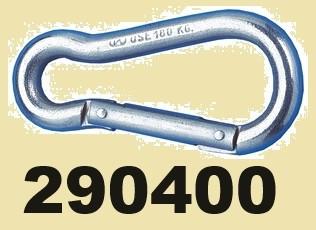 290400 Karabijnhaak RVS, lang 70mm. Br.kracht 450 kg. € 2,45, Ophalen of Verzenden, Nieuw, Overige typen