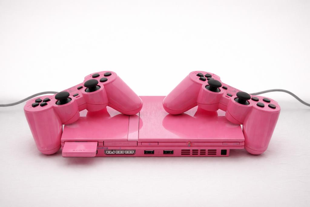 PS2 | Sony PlayStation 2 Slim Roze | PAL | SCPH-77004 PK | A, Verzenden, Met 2 controllers, Nieuw, Roze