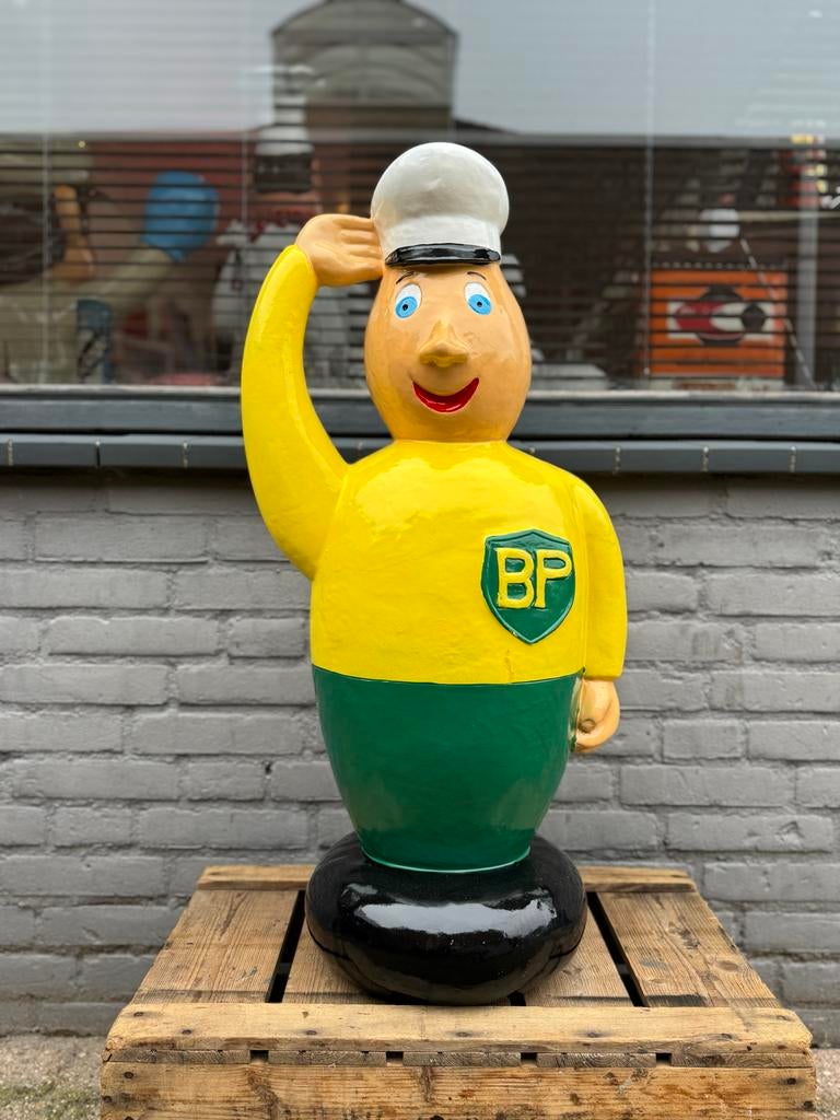 Vintage BP Mascotte Beeld - Garage Decoratie, Ophalen, Reclamebord, Gebruikt, .