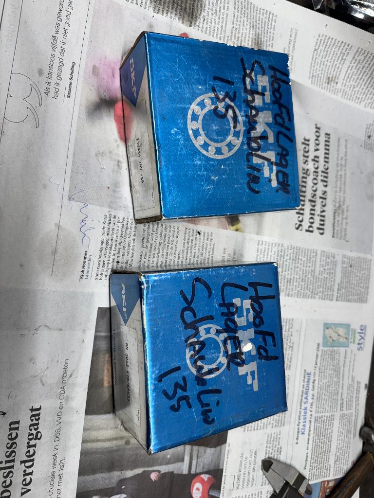 Schaublin 135  hoofdlagers/spindellagers, Ophalen of Verzenden, Nieuw, Metaaldraaibank, 500 tot 1000 mm